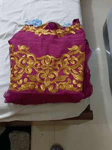 Stitched Anarkali Long Suit With Dupatta