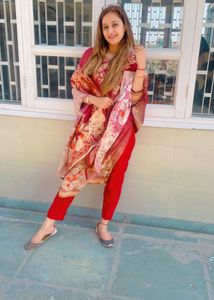 MAROON BANARASI SILK SUIT WITH PLAZZO
