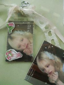 savana keychain with handmade photocard ꒰⑅ᵕ༚ᵕ꒱˖