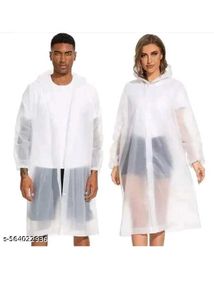 White Transparent Raincoat