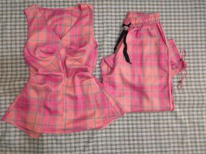 Pink Plaid Pyjama Set