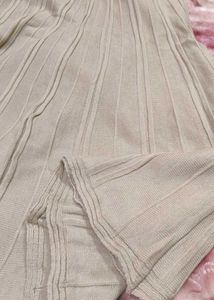 Beige korean Knitted Skirt