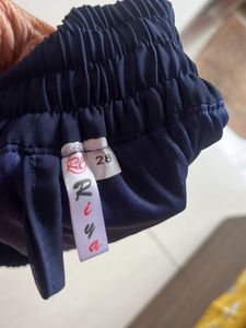 Elegant Navy Blue Pleated Skirt