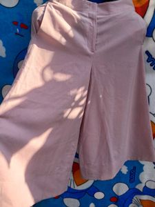 Pink Culottes with stretchable waist