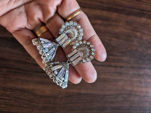 Stunning Jhumka Earrings with Crystals