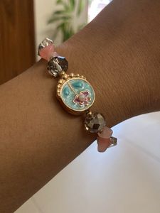 Boho Beaded Bracelet with Charm