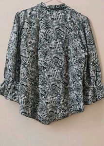 Stylish Printed Ruffle Top