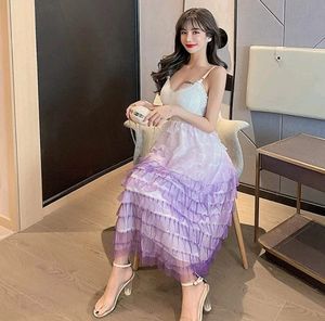 Premium Korean Padded Frill, Mesh Back Dress