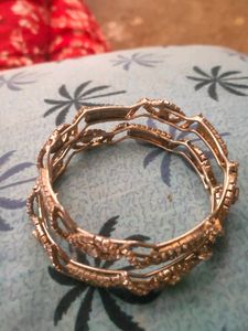 Light White Stone Bangles