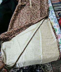 Brown Floral Print Kurti