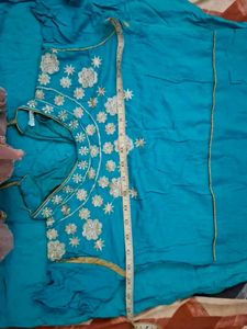Blue Embroidered Kurta