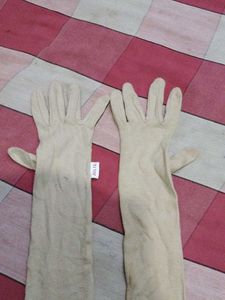 Long Cream Opera Gloves