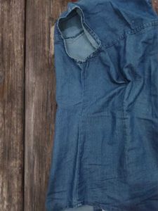 Price Dropped : Sleeveless Denim Tunic Top