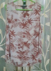 Palm Print Sleeveless Top