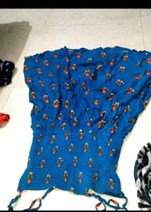 Blue Ethnic dress with kurta 😍😍