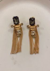 Glamorous Gold Tassel Earrings