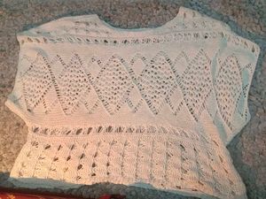 Chic White Crochet Knit Top