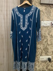 Blue Chikankari Kurta set