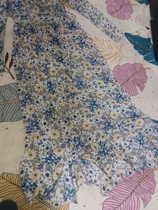 beautiful creape fabric fish cut maxi lawn dress