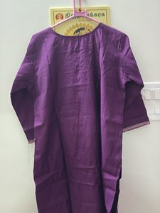Purple Deer XL Embroidered Kurta