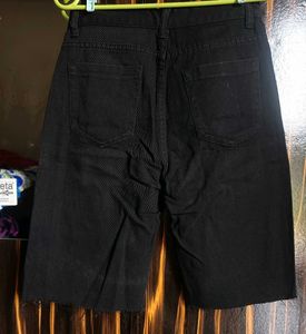 Black Denim Shorts