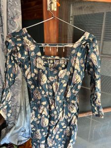 Elegant Floral Print Kurta
