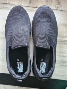 Adi-Bok Men's Black Slip-On Shoes