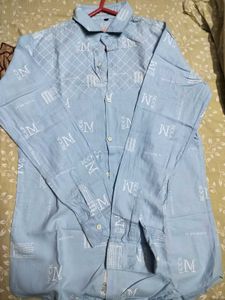 blue casual shirt