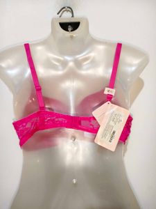 Vibrant Pink Lace Bra 36 B