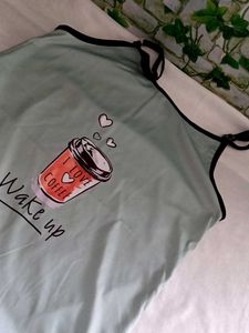 Cute "Wake Up I Love Coffee" nighty / midi dress