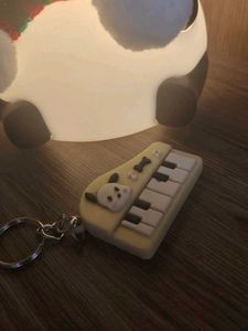 Cute Hello Kitty and Dog Piano Keychain Set of Two