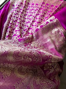 100% Pure Silk Wedding Wear Banarasi Saree