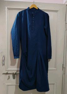 Navy Blue Designer Kurta With Churidar Kameez