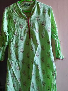Light Green Printed Kurta