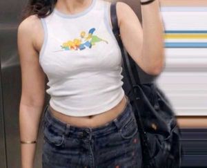 The Simpsons White Tank Top