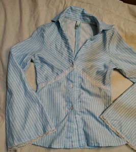 Newme Striped Button-Up Shirt