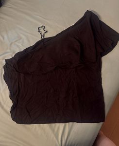 ZARA Women's One-Shoulder Ruffled Top