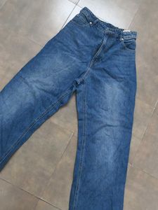 Women's Blue Wide Leg Denim Jeans