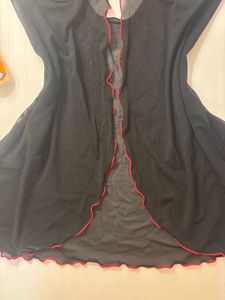 Elegant Black &amp; Red Babydoll Lingerie
