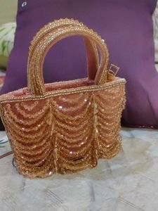 Elegant Designer Beaded Clutch Handbag