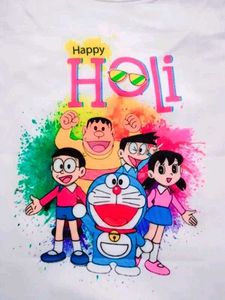 Happy Holi Doraemon Kids T-Shirt