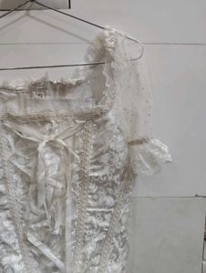 White Corset Top