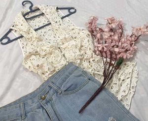🎉Buy1 Get1 Free🎉Lace Sleeveless Top P