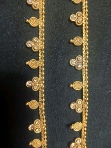 Silver Anklet With Gold Polish