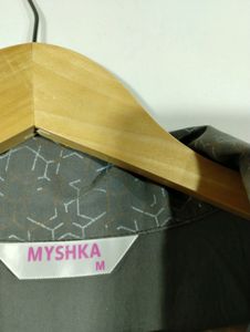 Myshka Grey Printed Kurti (Women)