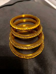 Yellow Ethnic Bangles