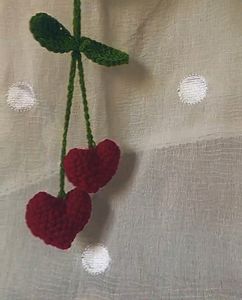 Crochet Heart Bag Charm 😍