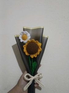 Handmade crochet sunflower bouquet 🌻