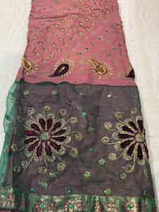 Heavy Full Work Saree With Zip Blouse