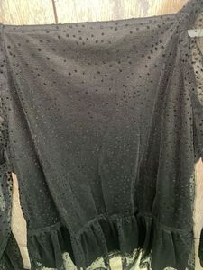 Black Polka Dot Top